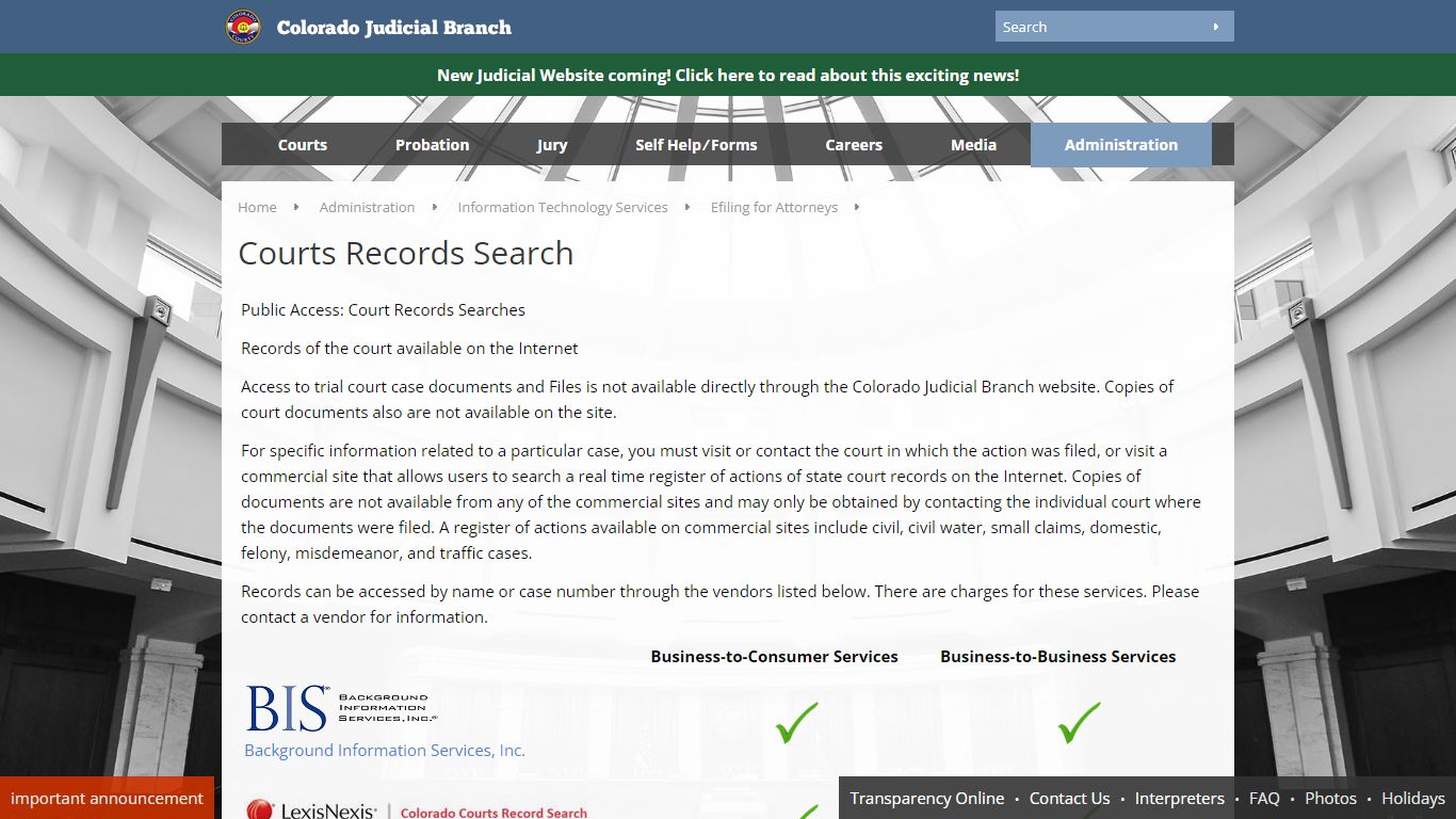 Courts Records Search - Colorado Judicial Branch